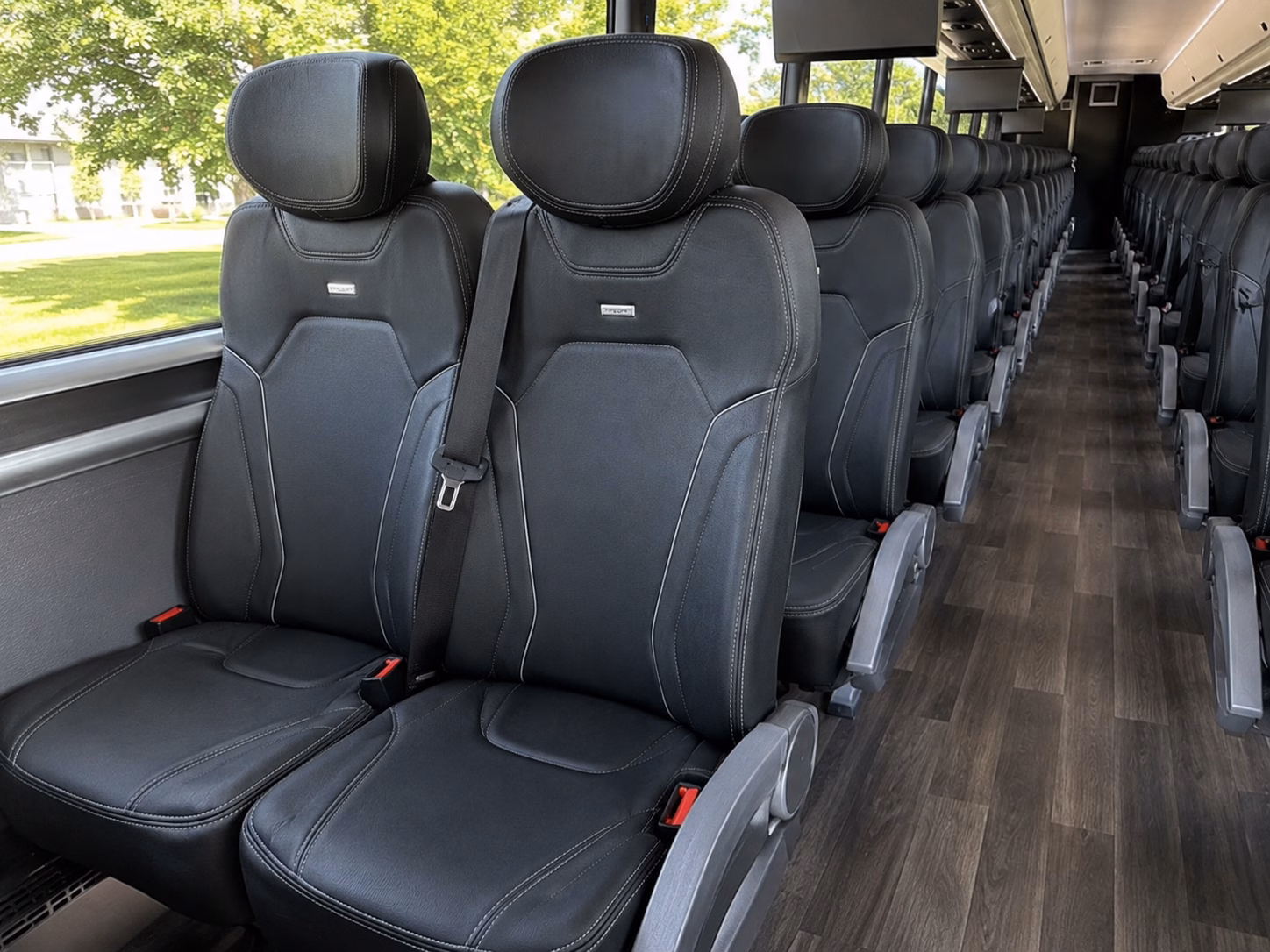 burbank charter bus interior