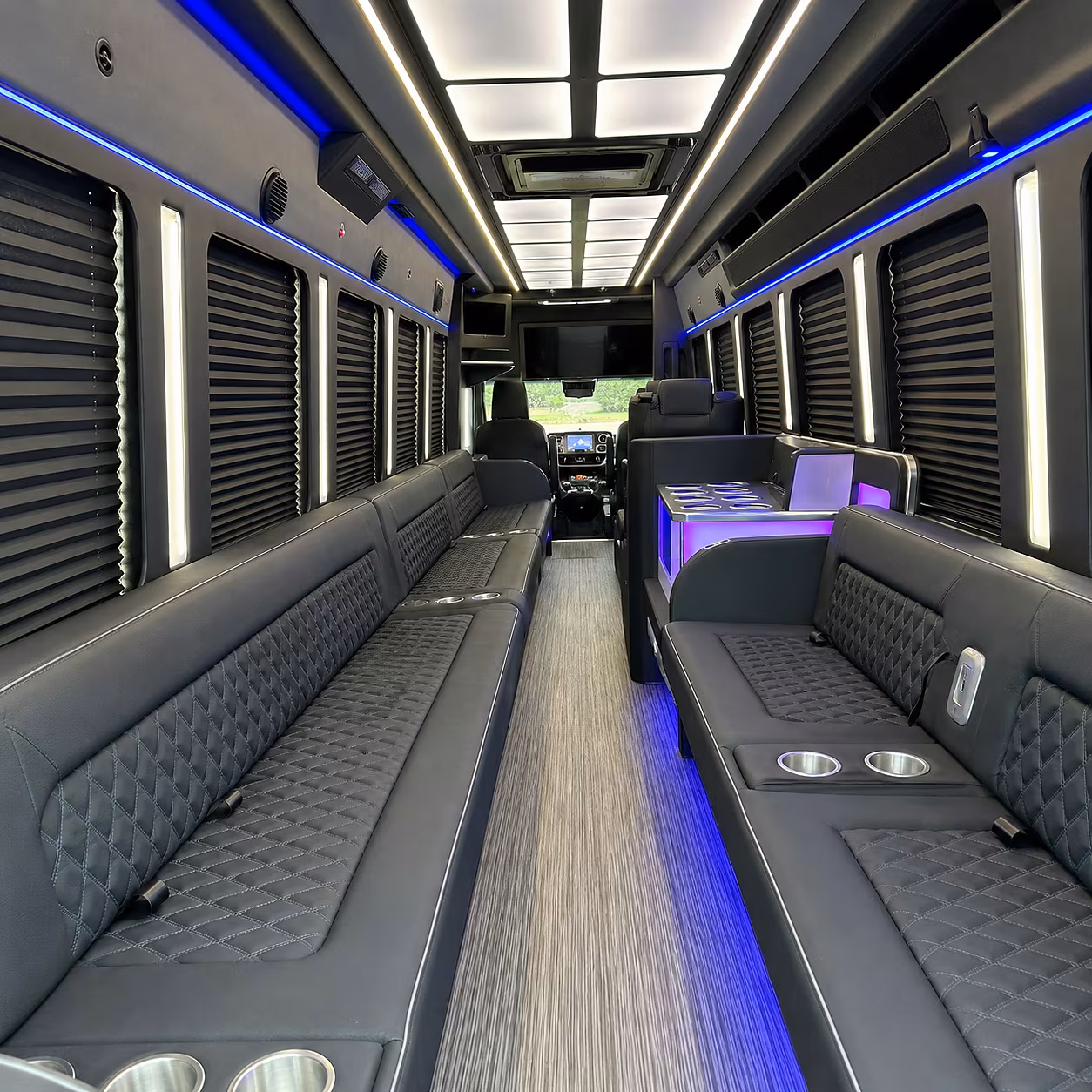 burbank party bus rental interior