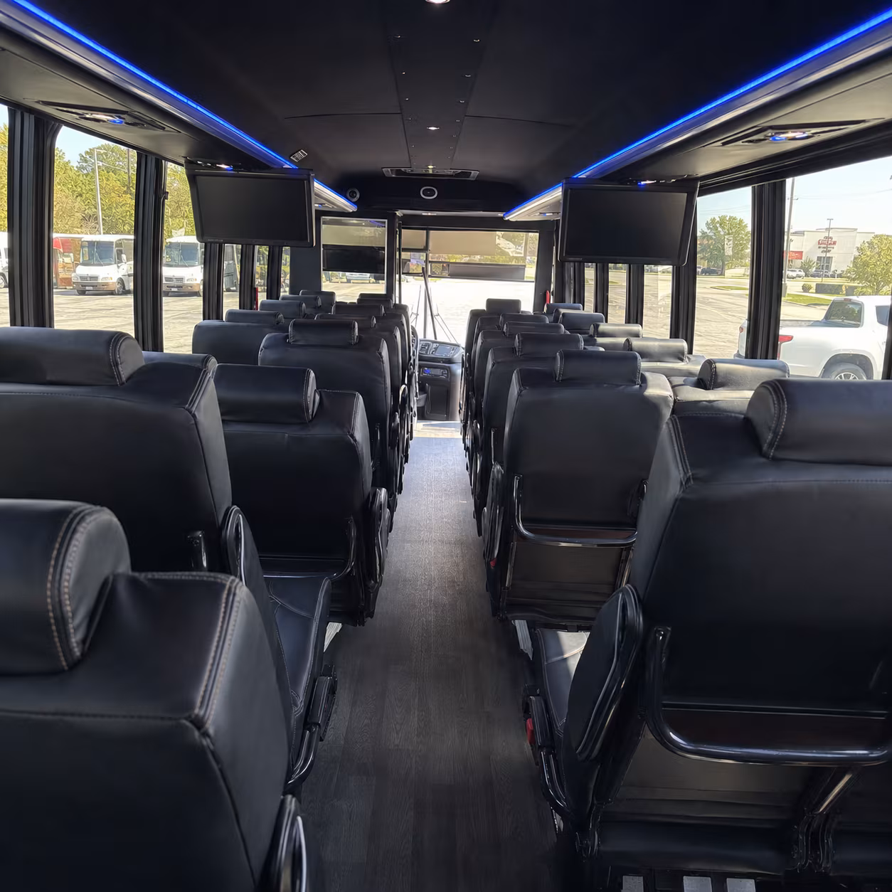 burbank school event transportation onboard seating