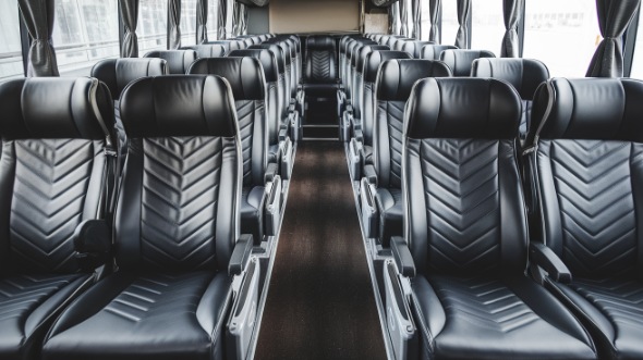 56 passenger charter bus inside culver city