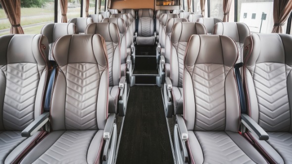 burbank 54 passenger charter bus interior