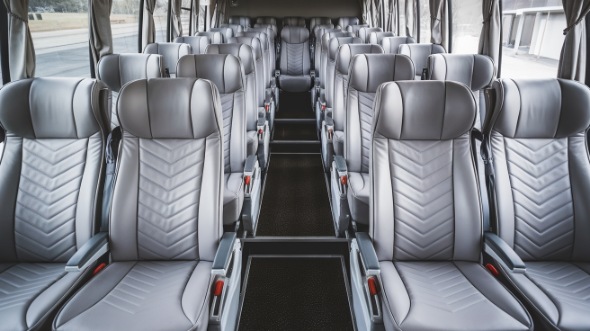 burbank 55 passenger charter bus interior