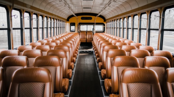 burbank school bus rental inside