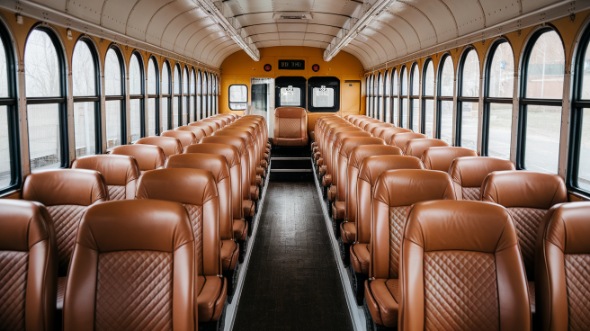 school bus rental interior beverly hills